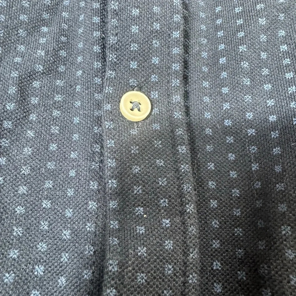 Zara Men’s Navy Button Down Polo Shirt Denim Collar‎ Size Large - Picture 5 of 5